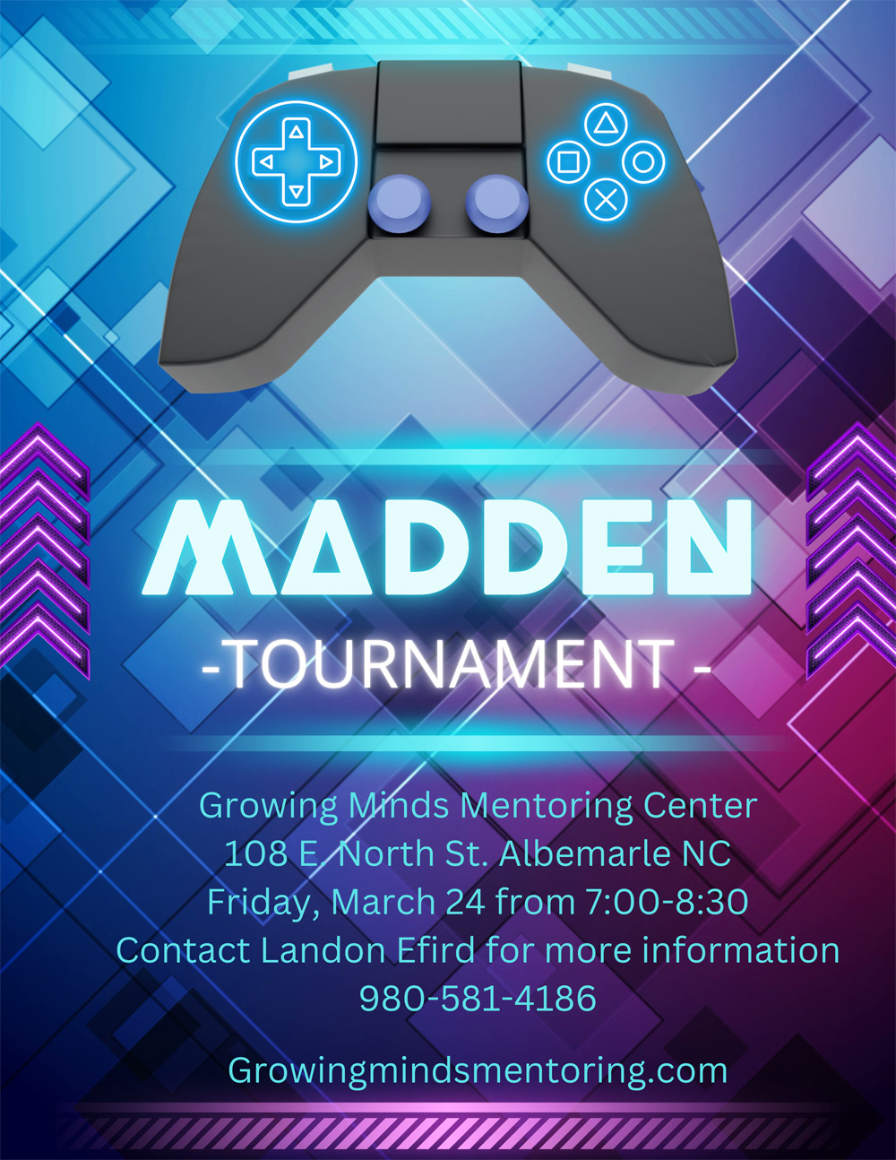 Madden Tournament at Growing Minds Mentoring Center